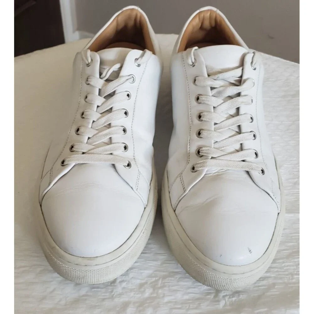 Thursday Everyday Shoes Men's Size 13 White Leather Low Top Casual Sneakers